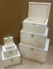 Set of 6 pine wood nesting boxes